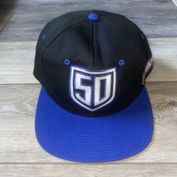 Vintage 1998 50th Anniversary NASCAR Racing Black Blue Baseball Hat Cap Snapback - Picture 1 of 11
